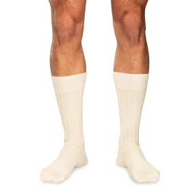 Natural Merino Wool Mid Calf Dress Socks