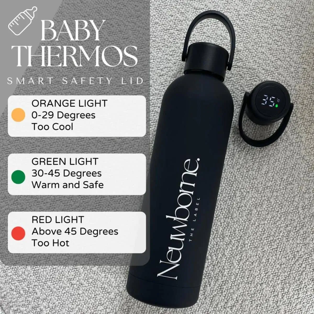 Neuwborne Formula Feeding Baby Thermos - Stone