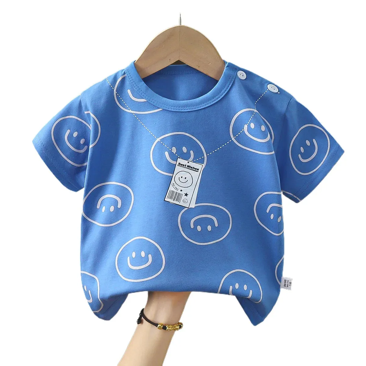 New Arrival Pure Cotton T-Shirt for Baby Girls and Boys, Summer Tee for Toddlers, Striped Short Sleeve Top  Ropa De Niña