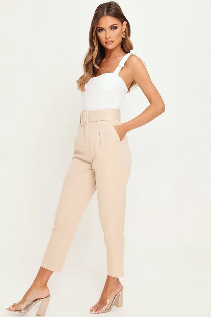 Nicole Slim Fit Belted Pocket Pants