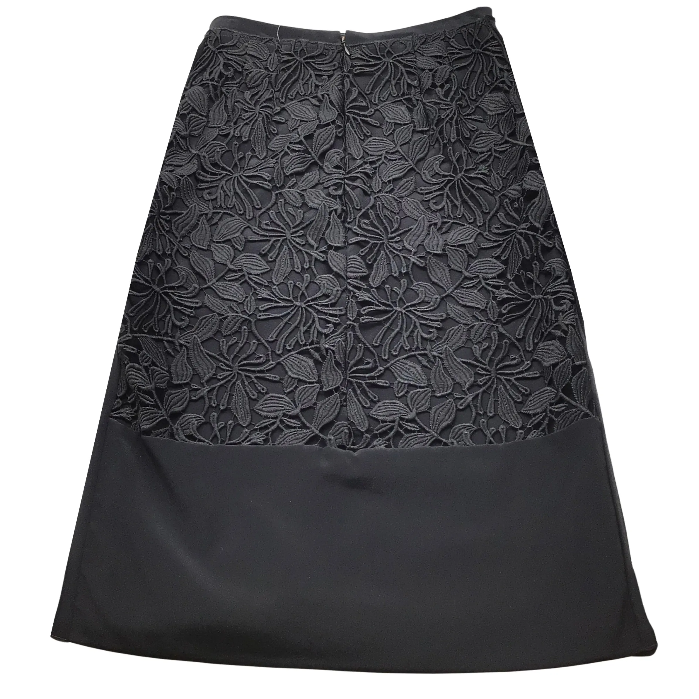 No. 21 Black Lace Midi Skirt