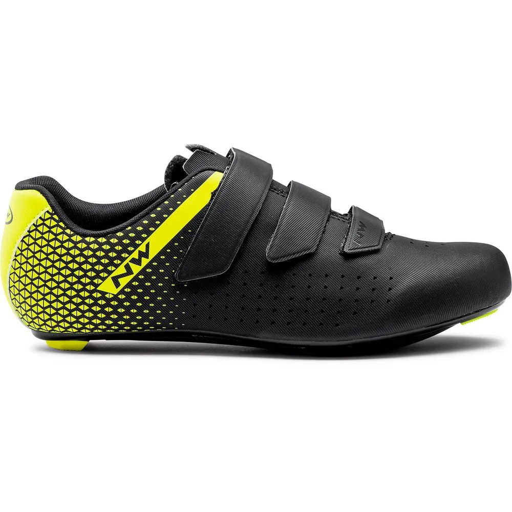 Northwave Core 2 Road Shoes  - Black/Yellow Fluo