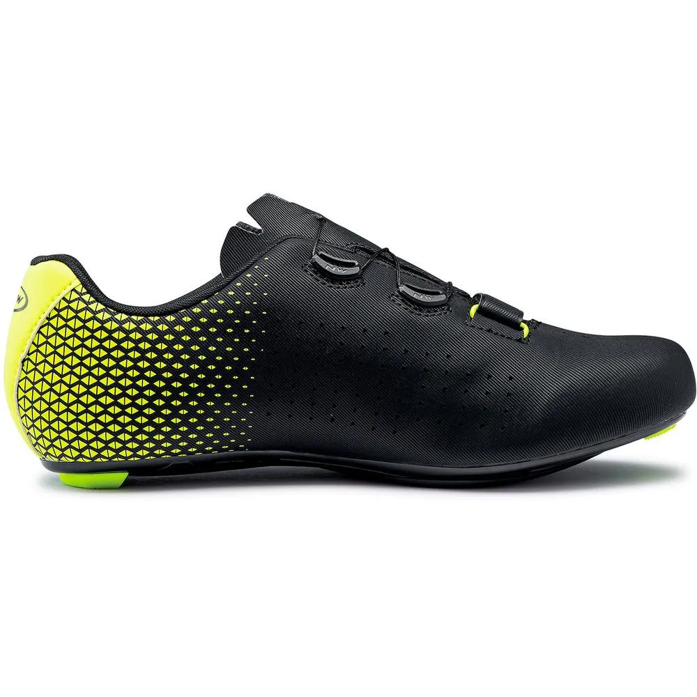 Northwave Core Plus 2 Road Shoes - Black/Yellow Fluo