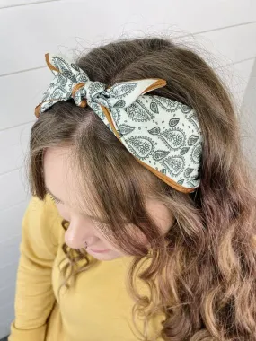 Olive Paisley Boho Headband