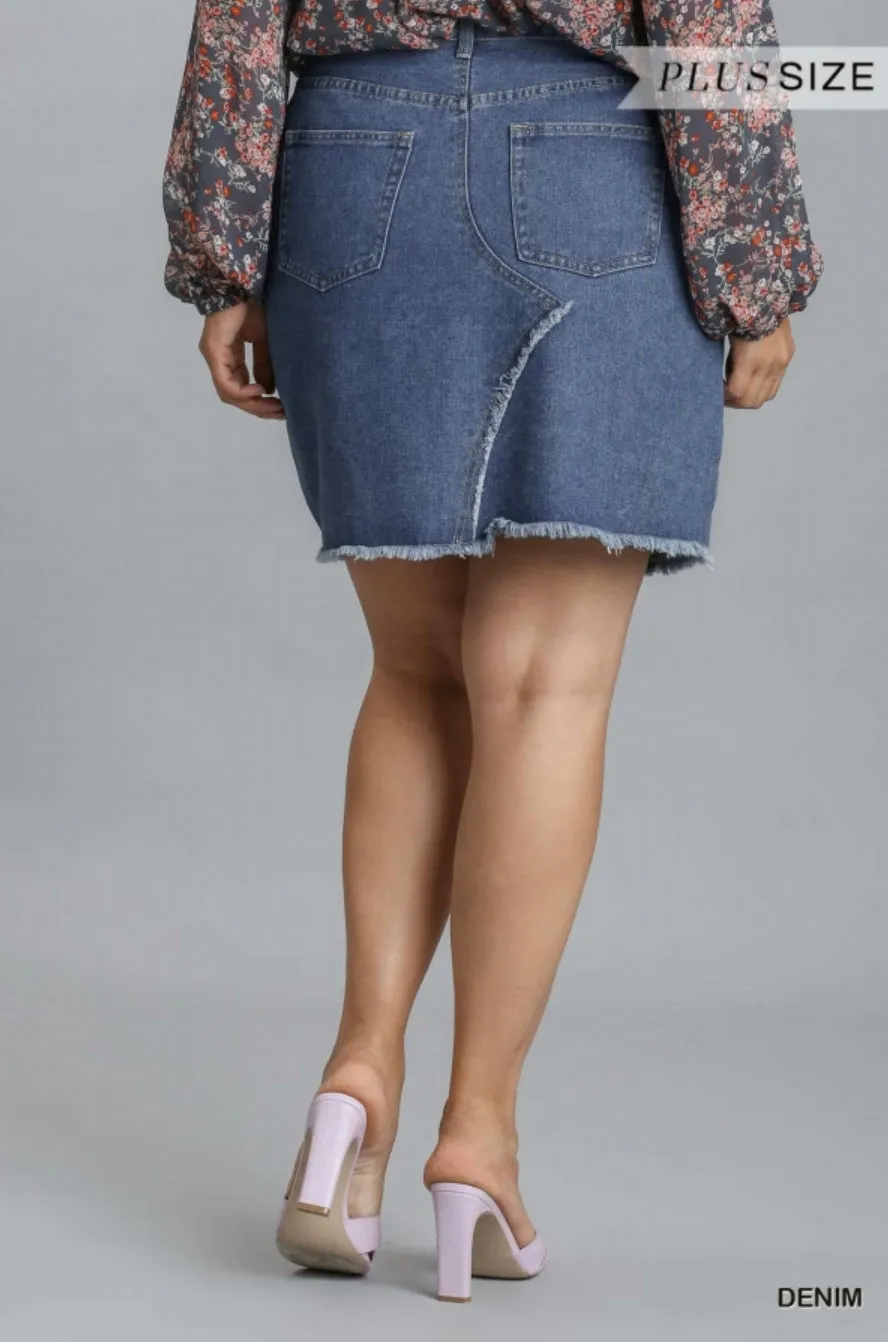 Pants - Umgee, Highwaisted Denim Skirt, Also Plus Size