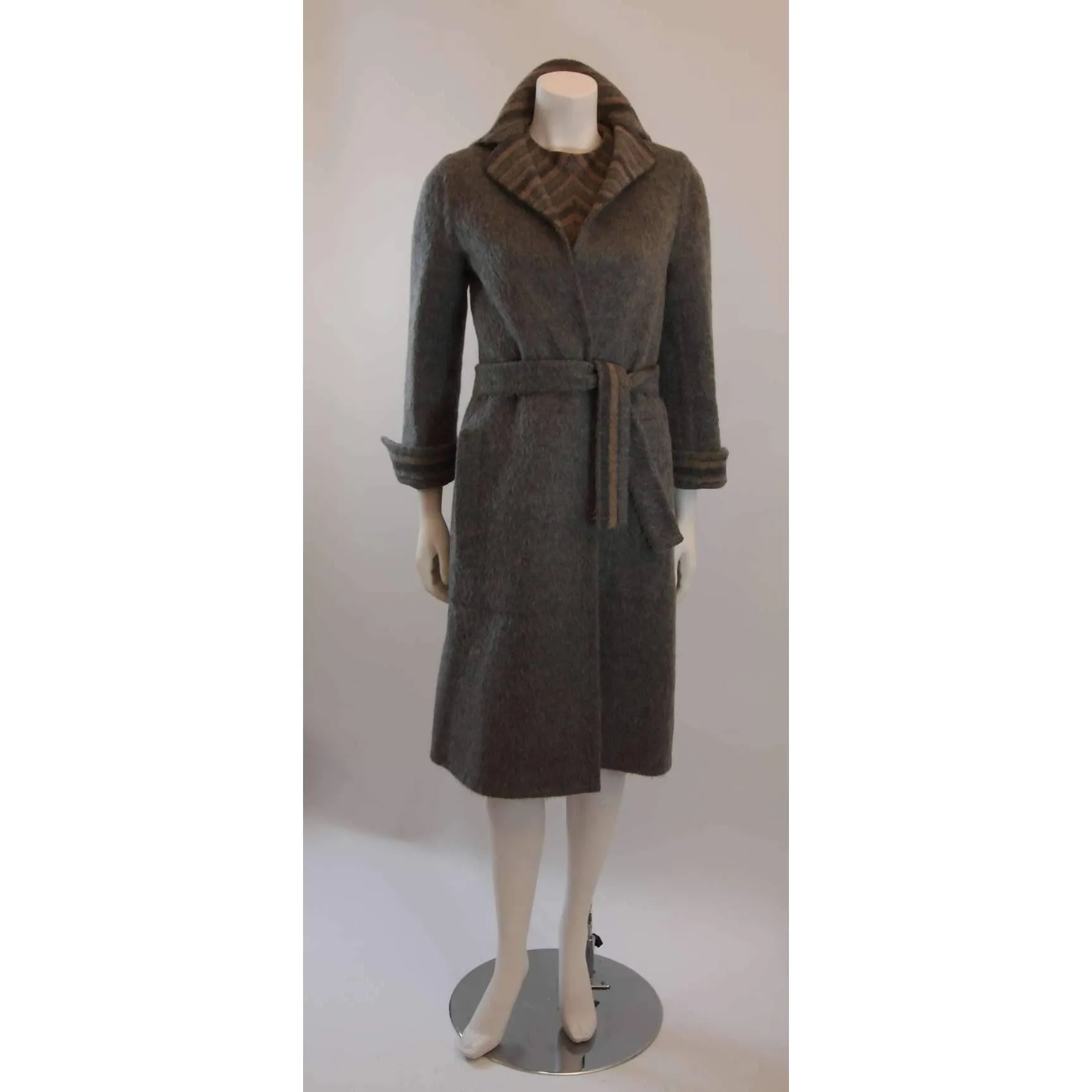 PAULINE TRIGERE Dark Brown 3 Piece Wool Dress Set | Size S