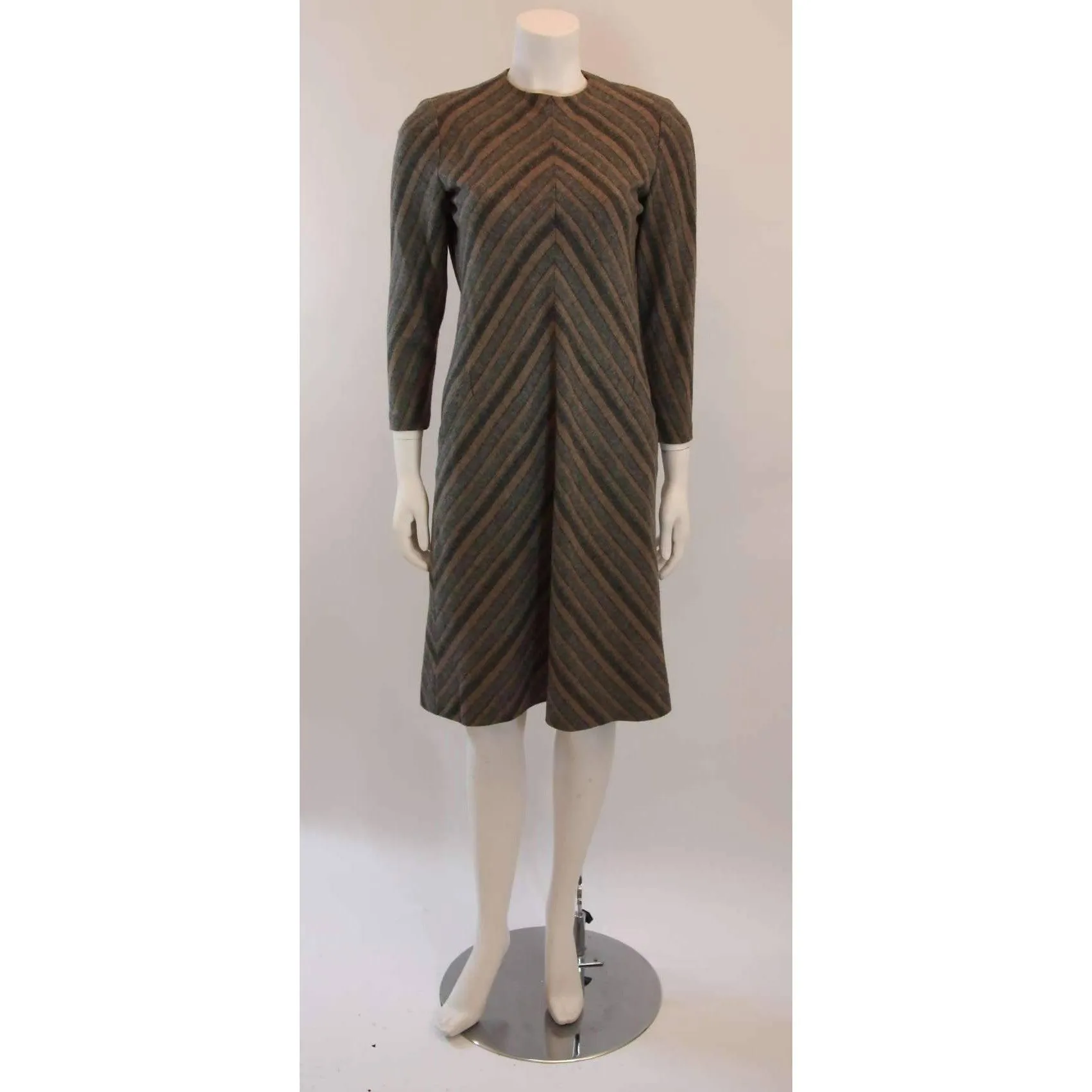 PAULINE TRIGERE Dark Brown 3 Piece Wool Dress Set | Size S