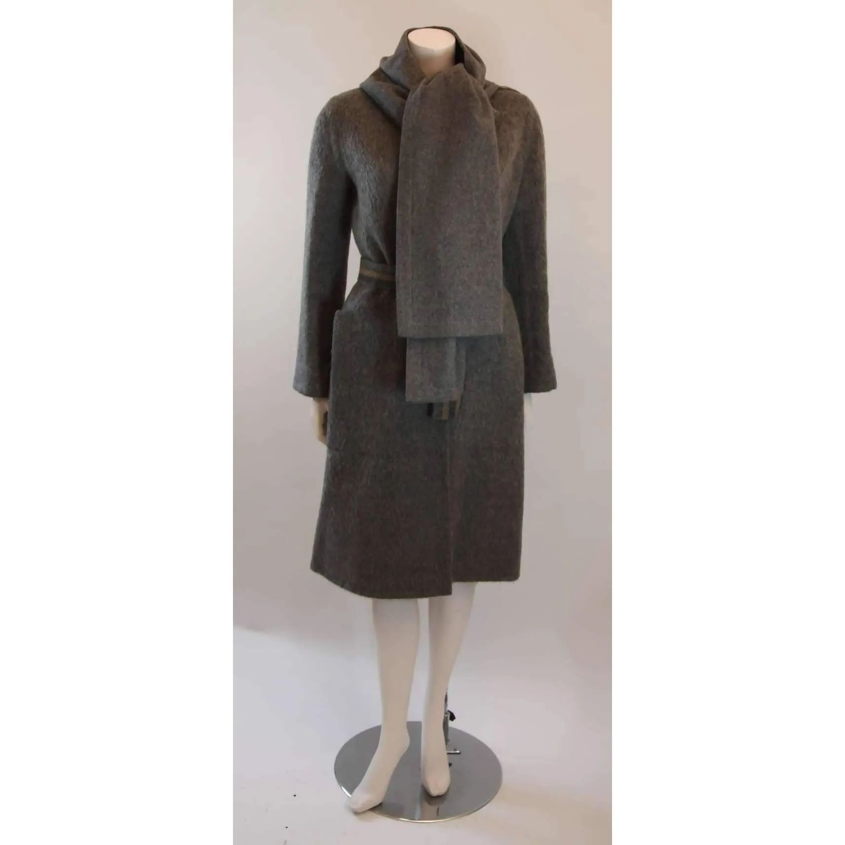 PAULINE TRIGERE Dark Brown 3 Piece Wool Dress Set | Size S