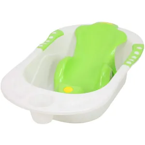 Plastic Bath Tub with Toddler Sling Seat (Green)