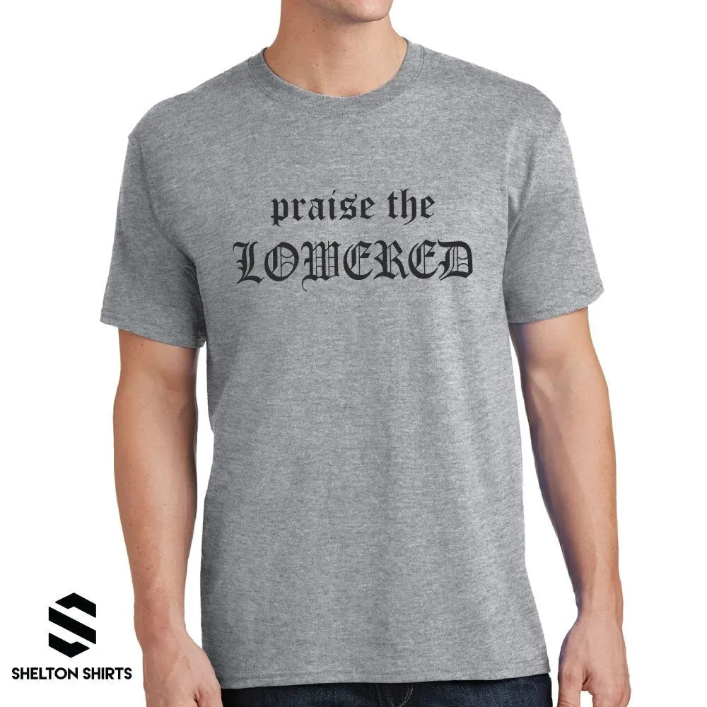 Praise the Lowered Vintage Print Grey Unisex Men's T-shirt