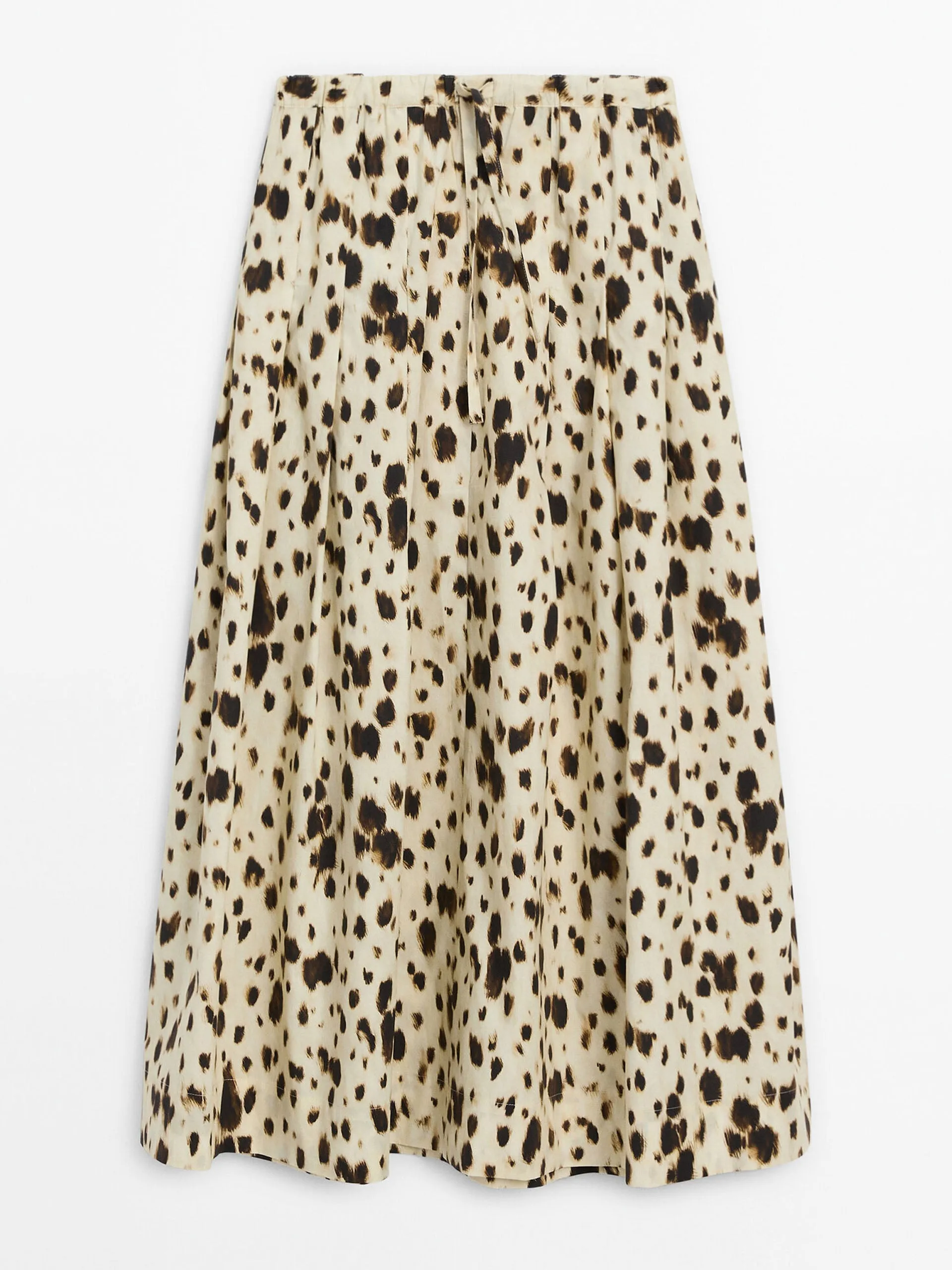 Printed skirt with drawstring detail