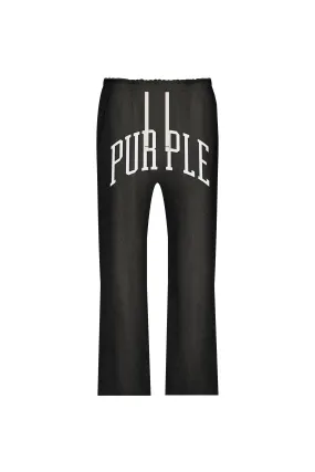 Purple Brand Fleece Flared Pant-BLACK