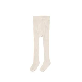 Quincy Mae Ribbed Tights - Natural