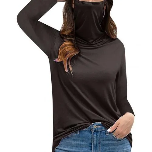 "Leanna" Turtleneck T-Shirt Anti UV Dust Proof