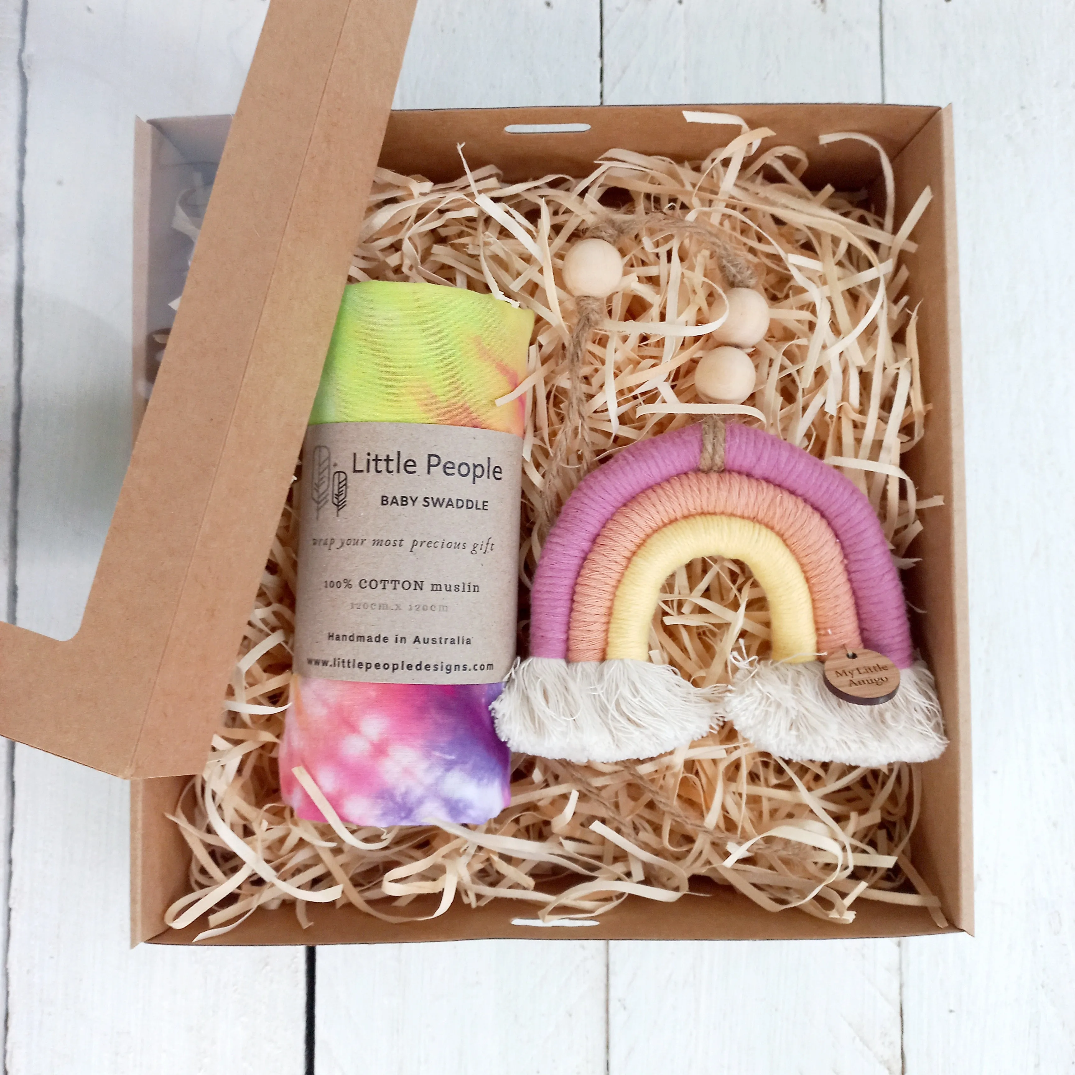 Rainbow Baby Gift Box - Hand dyed Rainbow