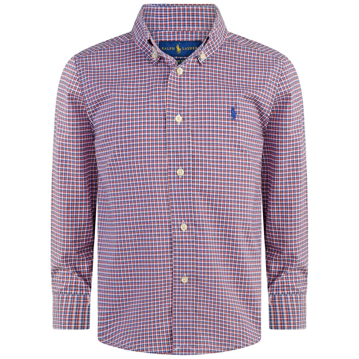 Ralph Lauren Boys Red & Blue Check Cotton Shirt