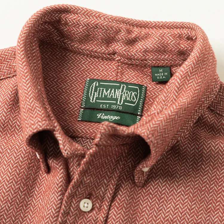 Red Herringbone Flannel