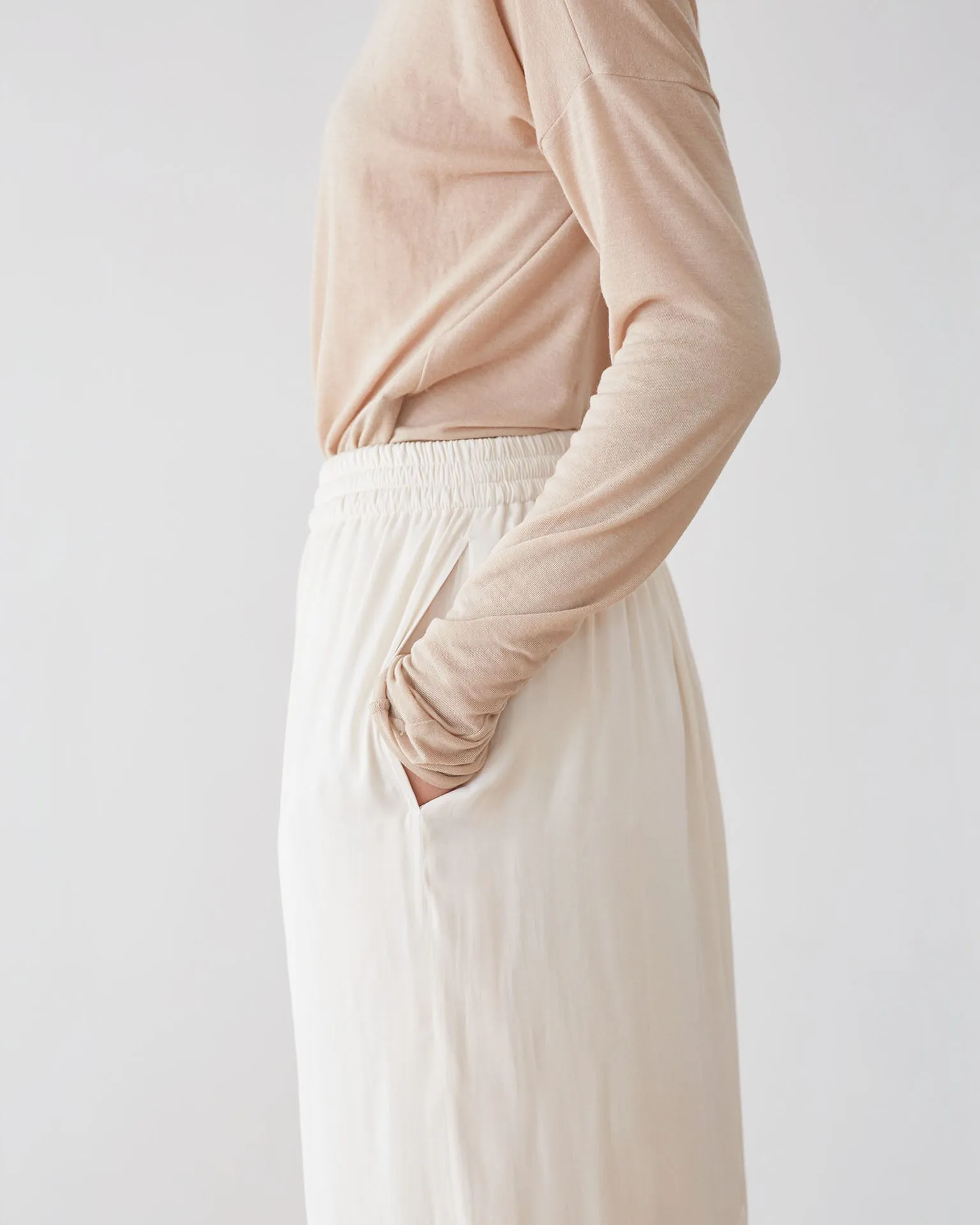 [REDTAG] Classic H-Line Skirt / Light Beige