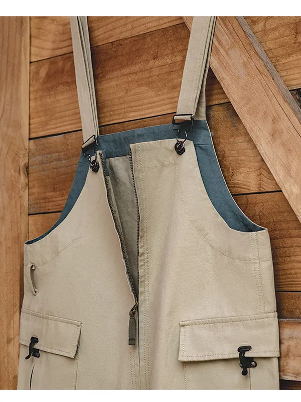 Retro Khaki Deck Overalls