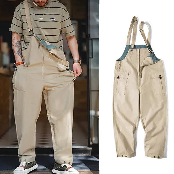 Retro Khaki Deck Overalls