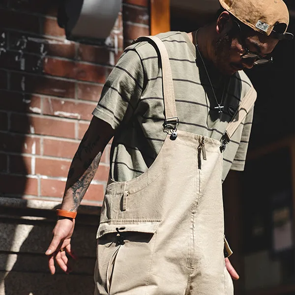 Retro Khaki Deck Overalls