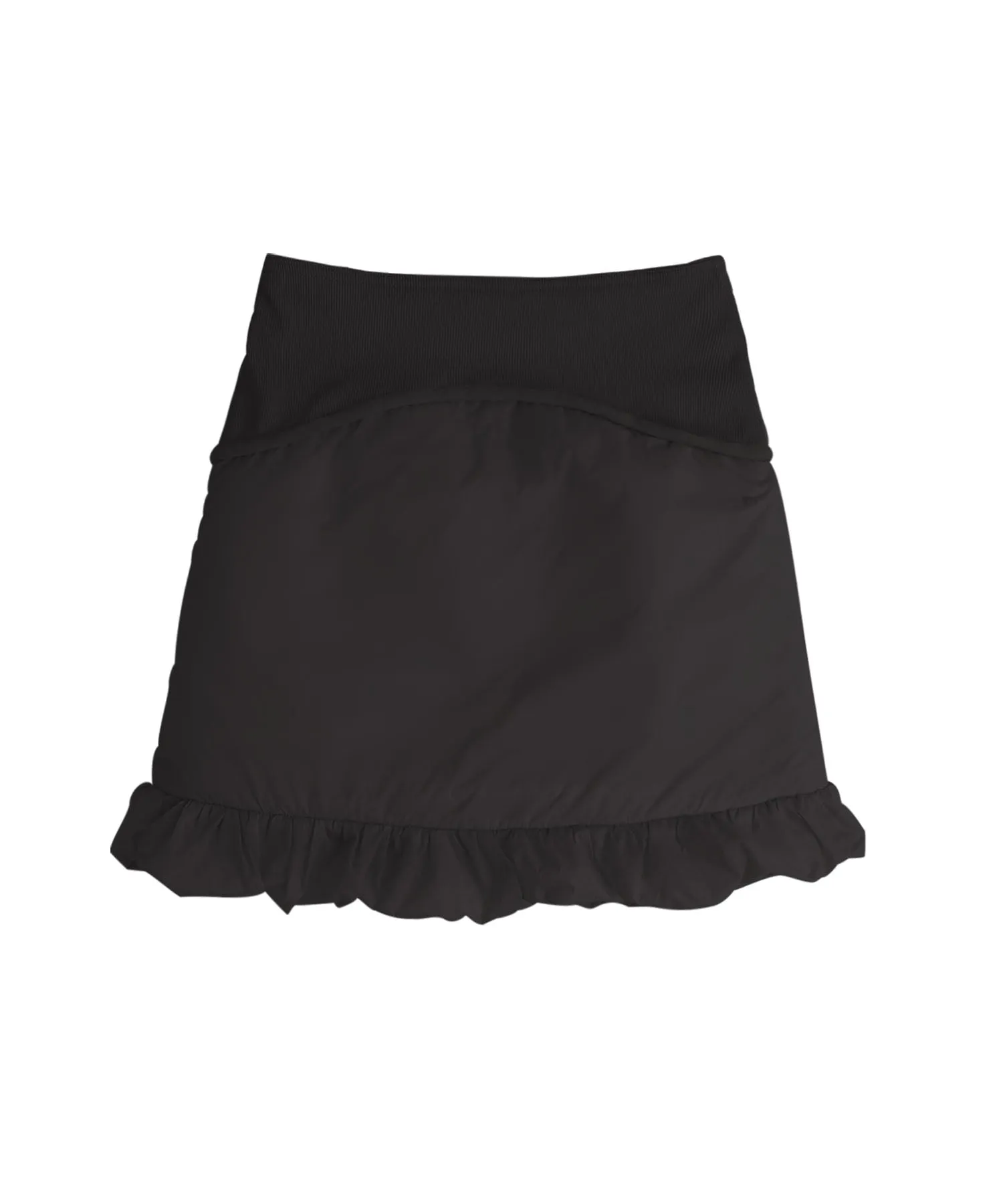 Reversible Midi Padded Skirt Black