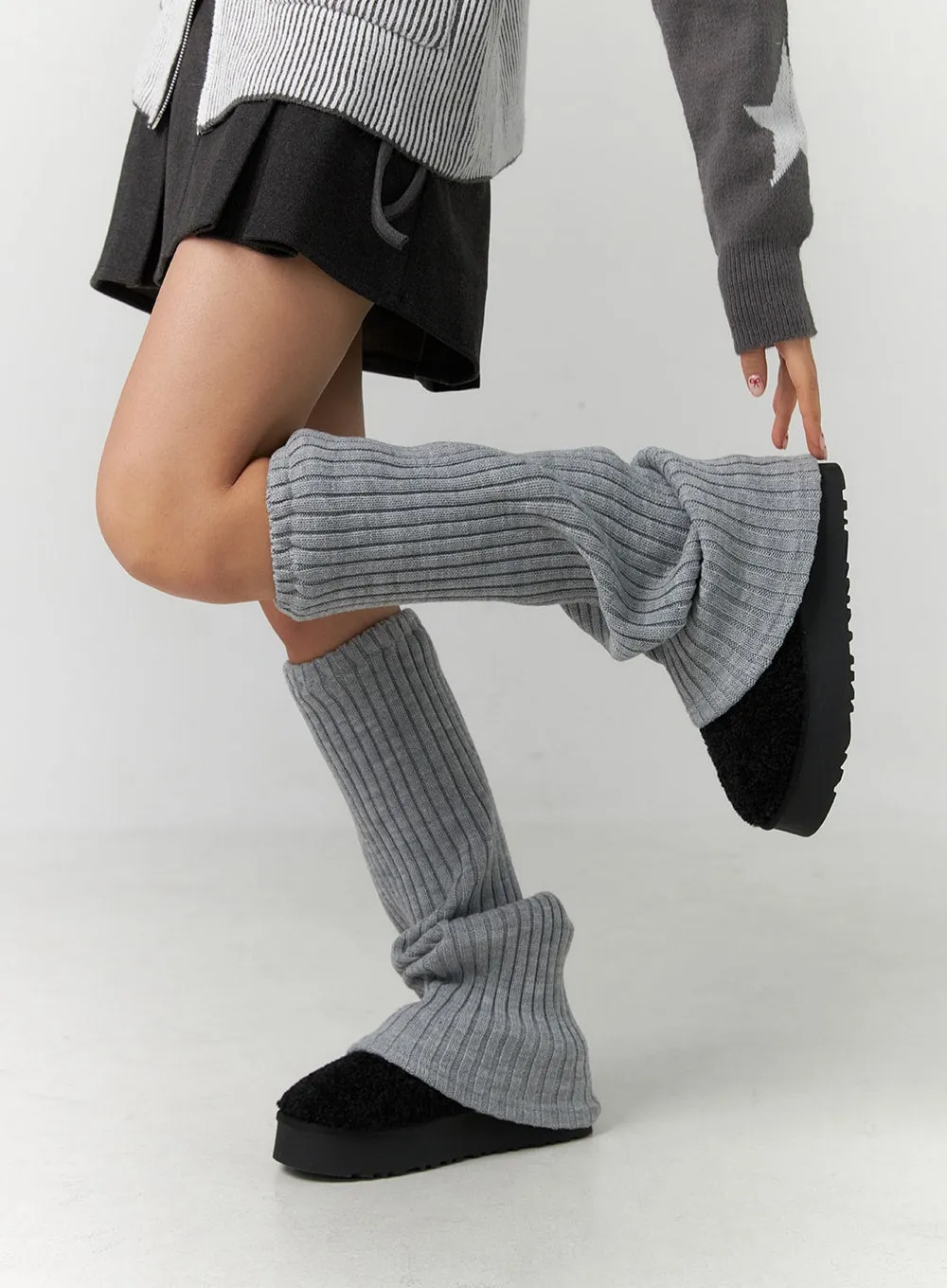 Ribbed Knit Leg Warmers CD304