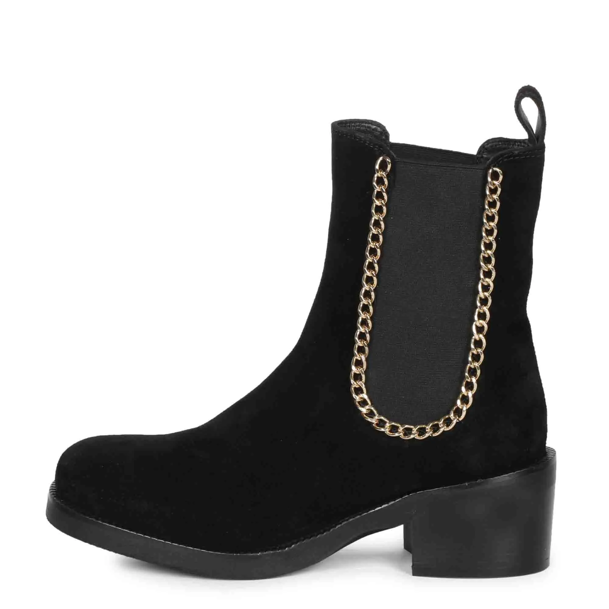 Saint Alice Black Leather High Ankle Boots