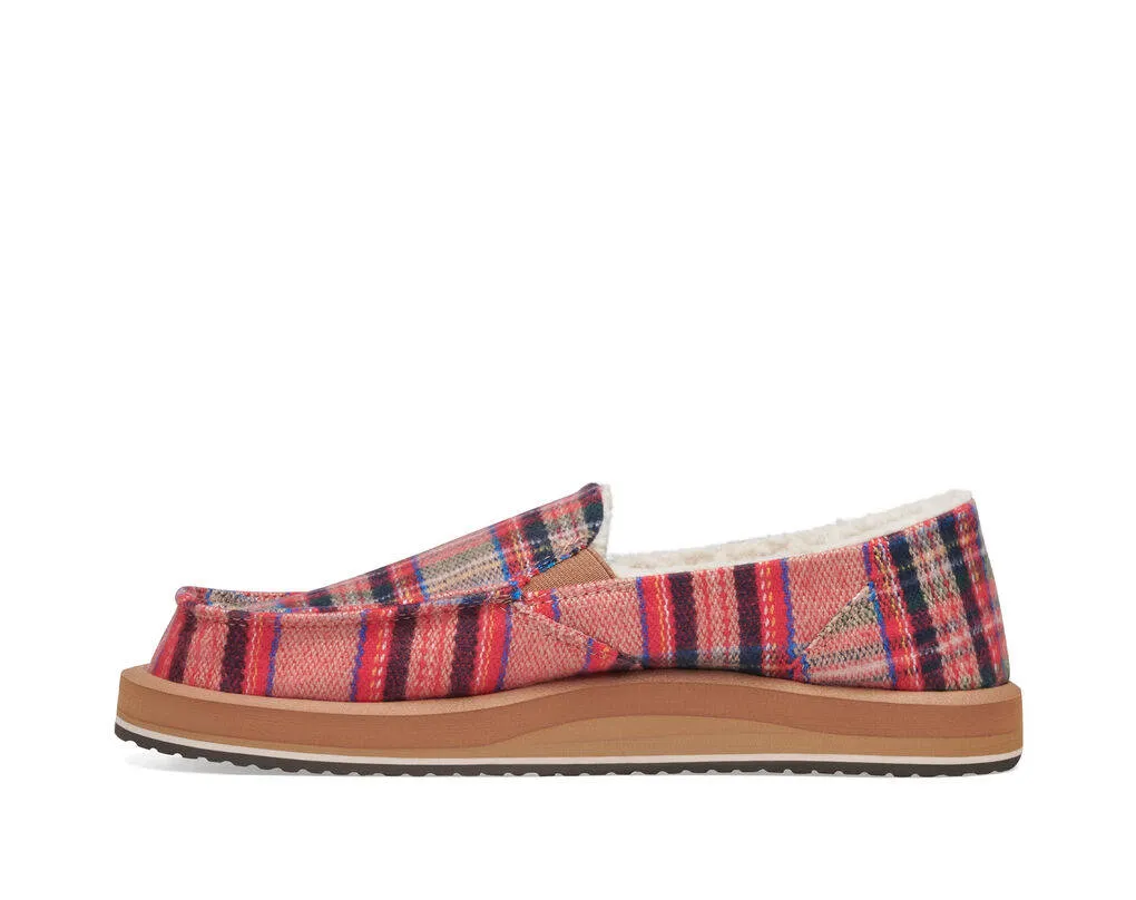 Sanuk Womens Donna ST Plaid Chill Red Multi