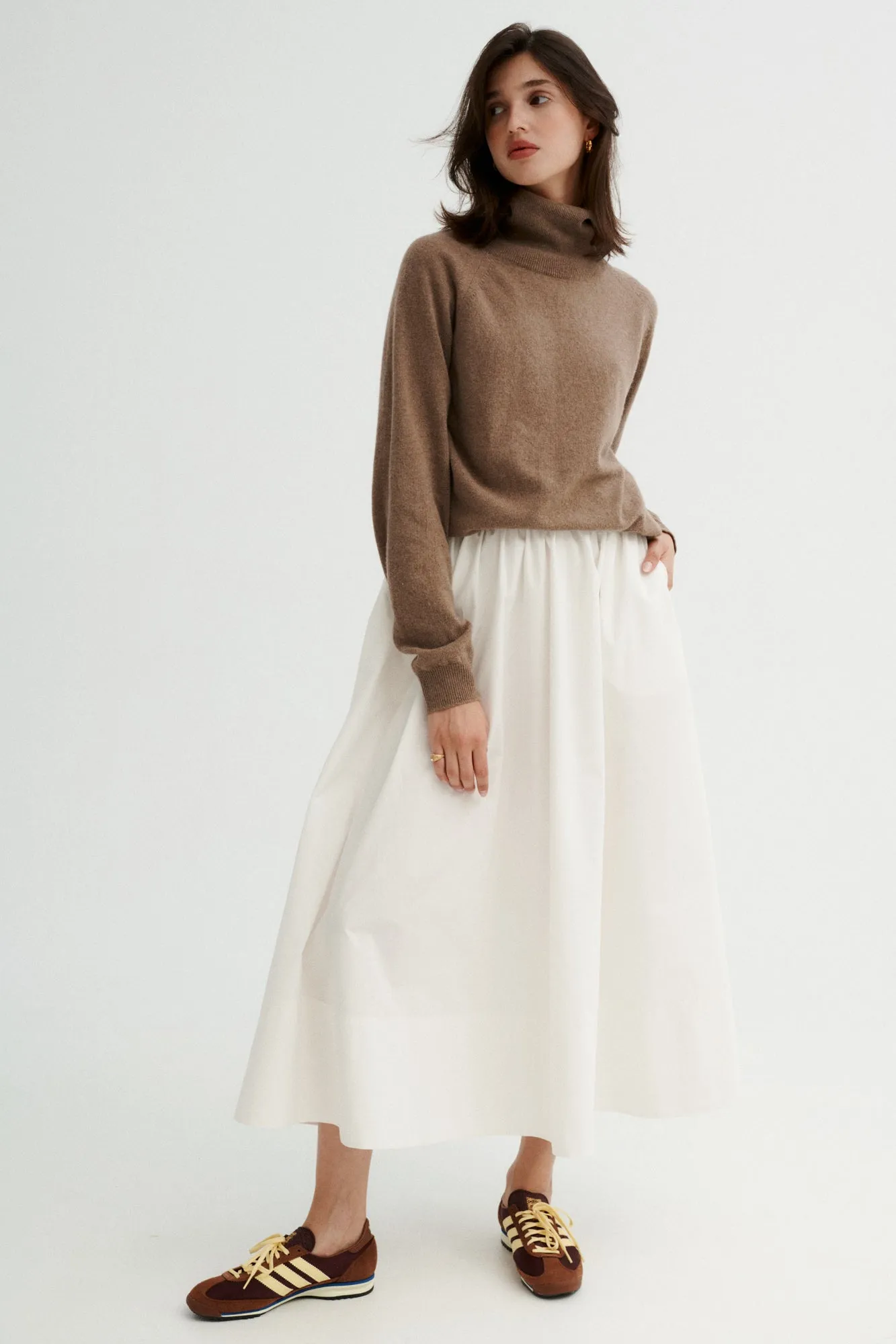 Skirt in organic cotton / 07 / 11 / cream white