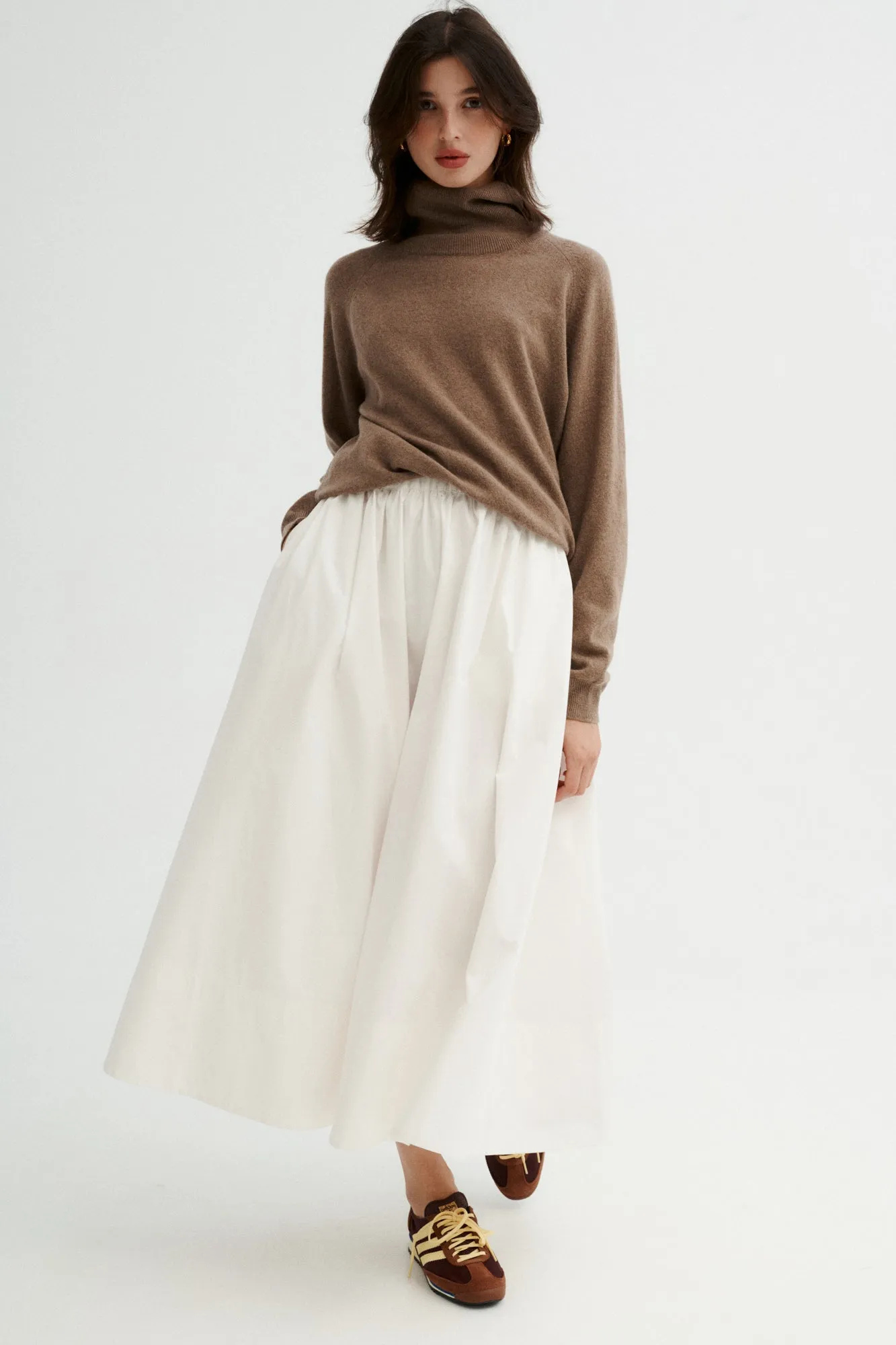 Skirt in organic cotton / 07 / 11 / cream white