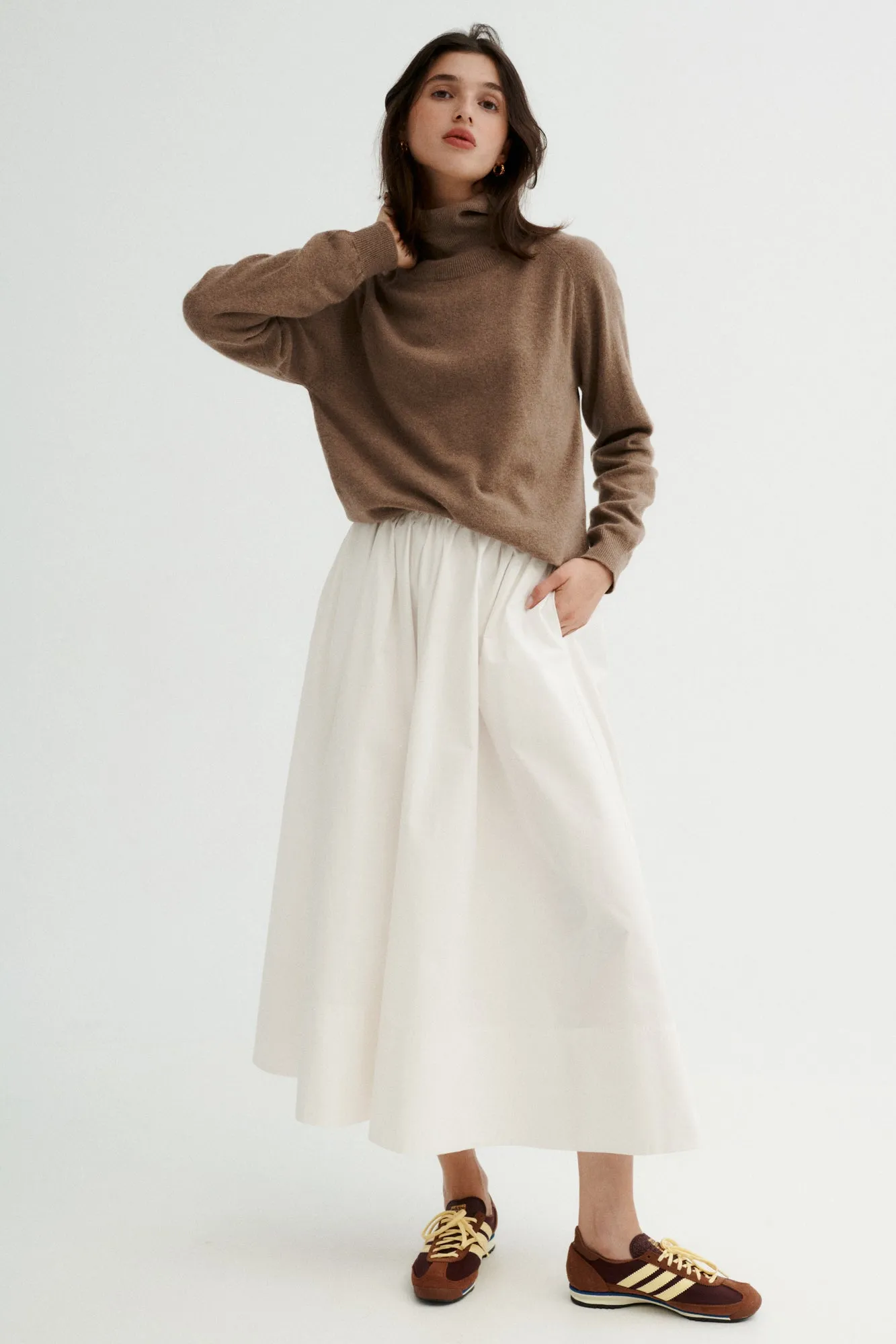 Skirt in organic cotton / 07 / 11 / cream white