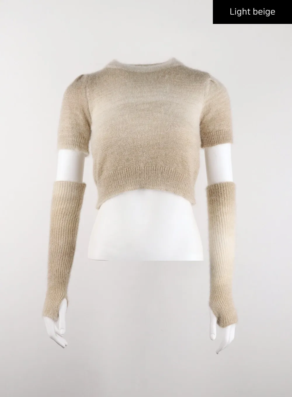 Soft Crop Sweater with Hand Warmers CD318