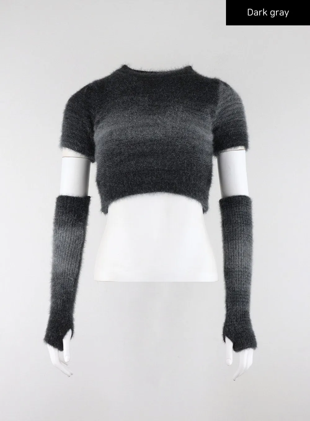 Soft Crop Sweater with Hand Warmers CD318