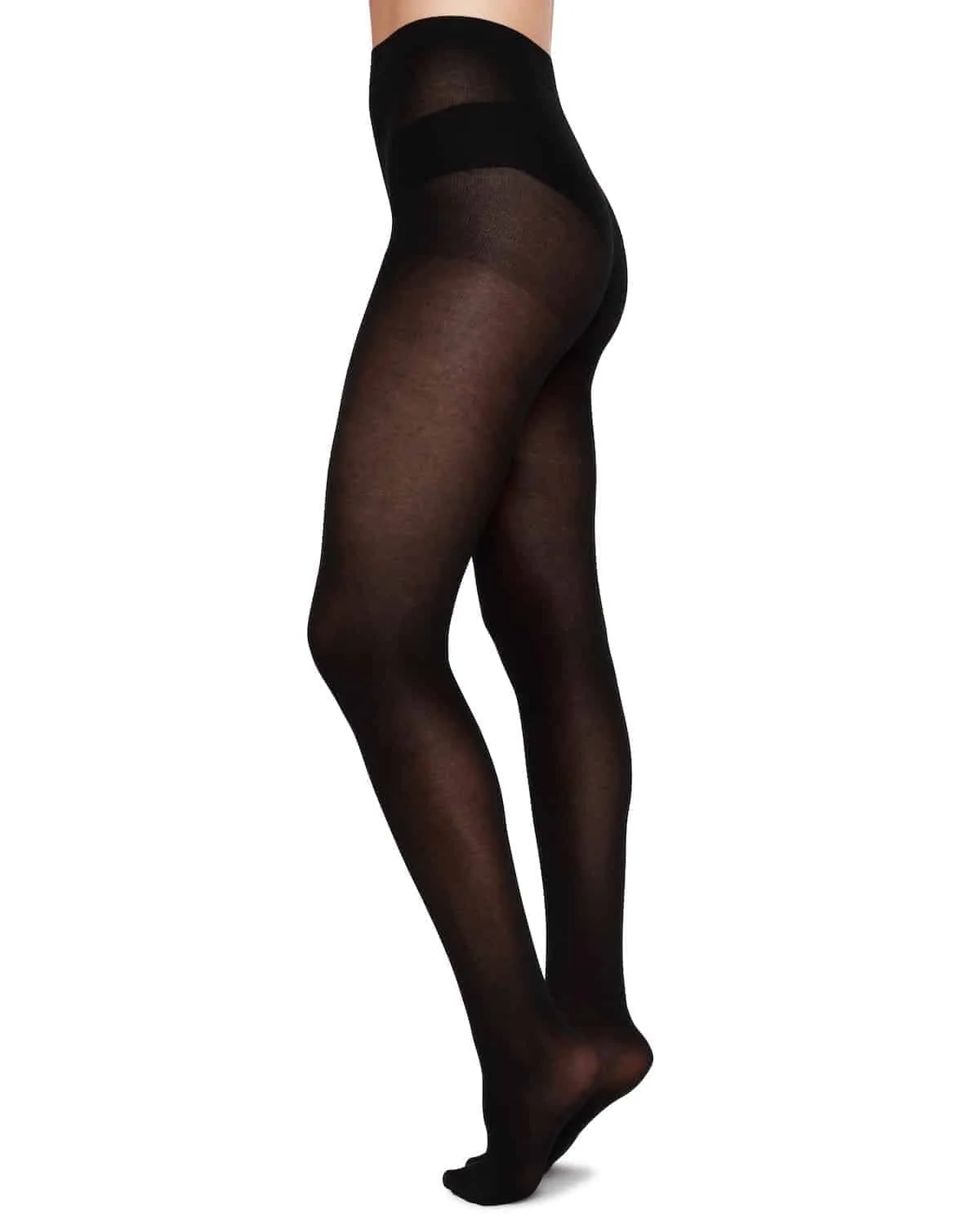 SWEDISH STOCKINGS STINA ORGANIC COTTON TIGHTS BLACK