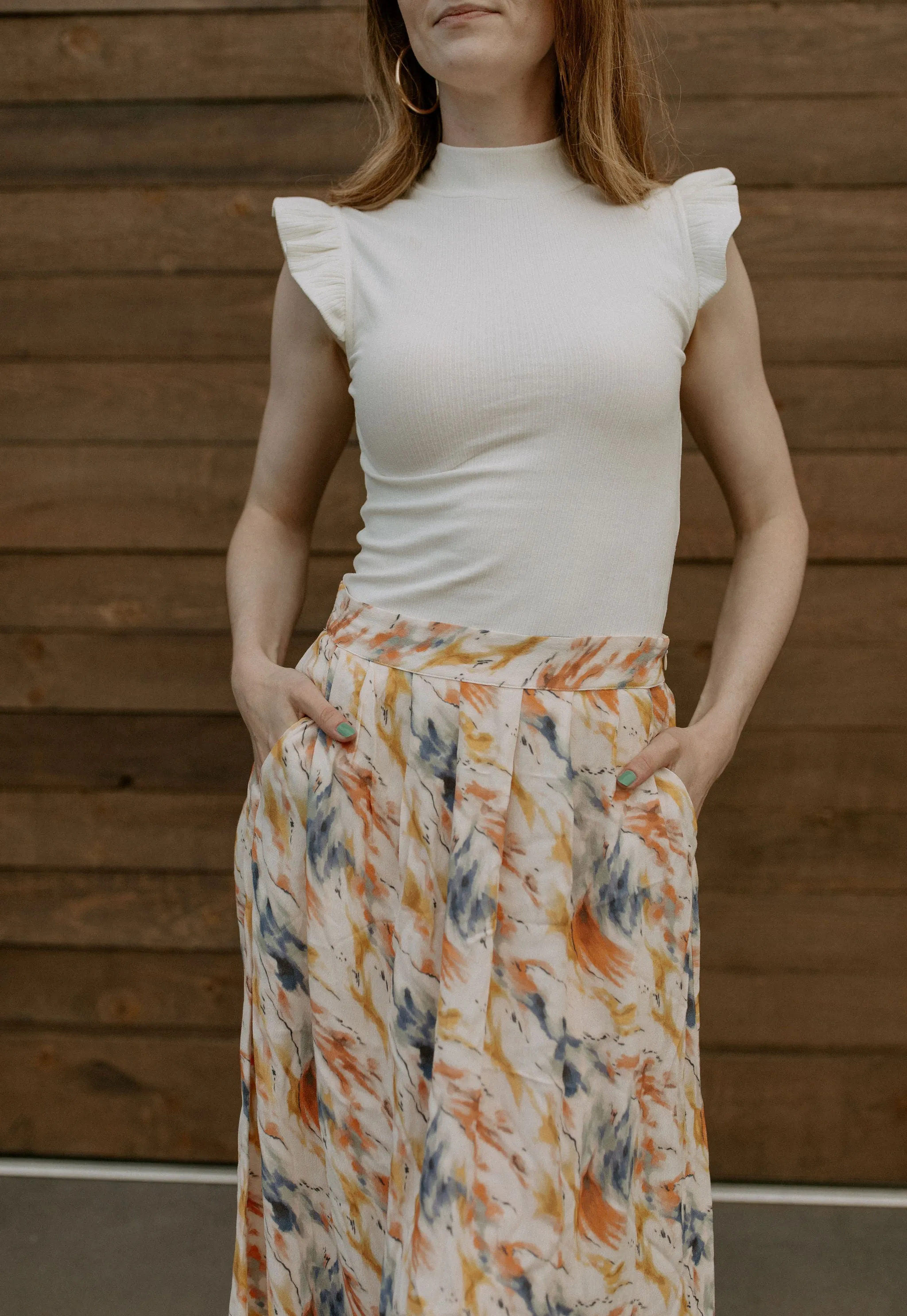 The Kasia Watercolour Maxi Skirt