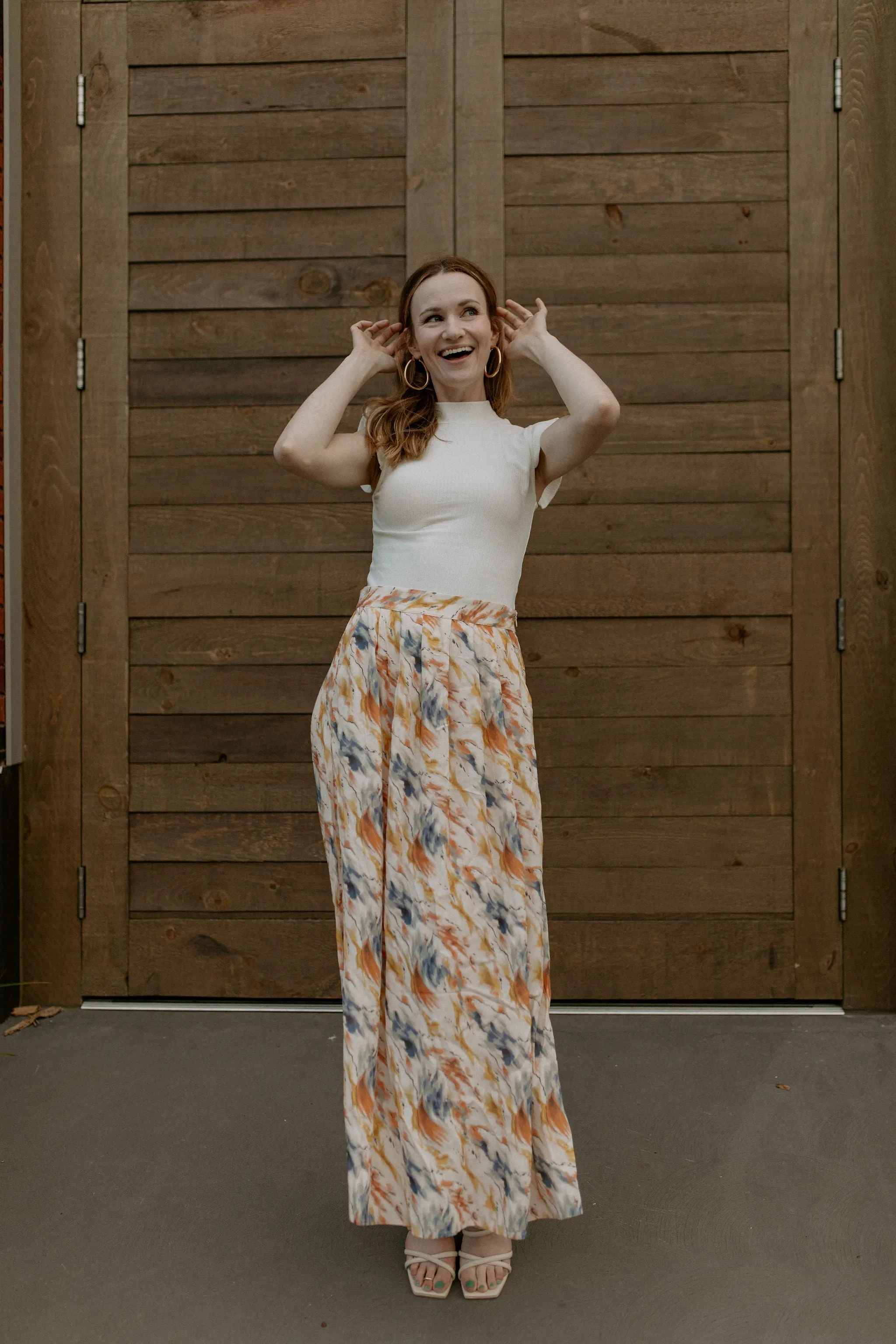 The Kasia Watercolour Maxi Skirt