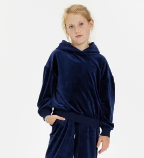 The New Dana Navy Blazer Velour Hoodie