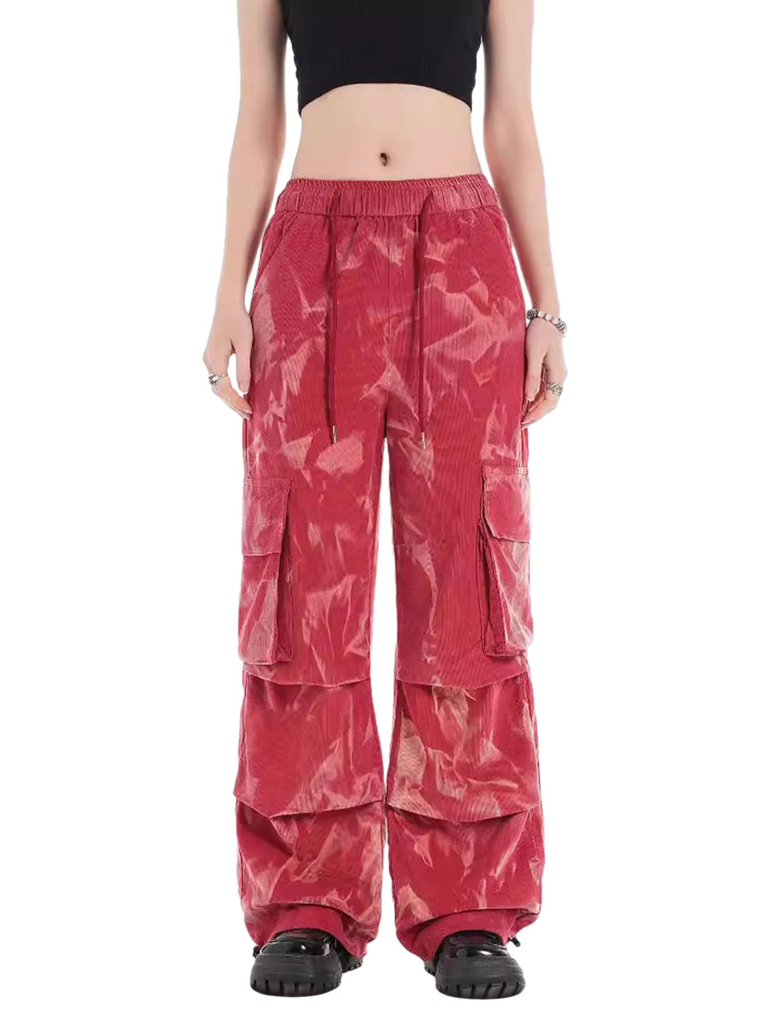 Thesupermade Tie-Dye Corduroy Multi-Pocket Pants - 1880