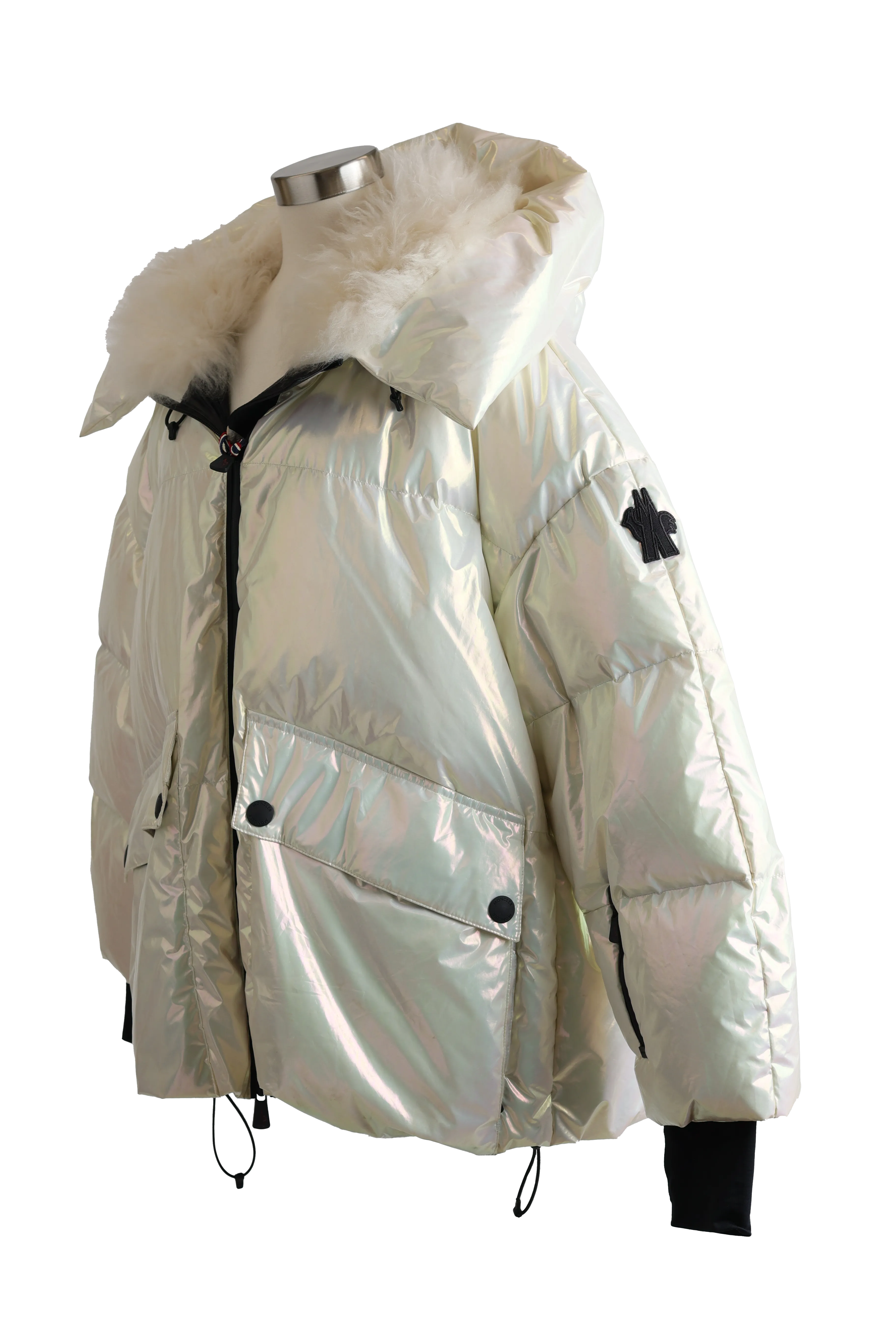 Tillier Iridescent Down Puffer Jacket W/ Fur Trim - Ski Ready