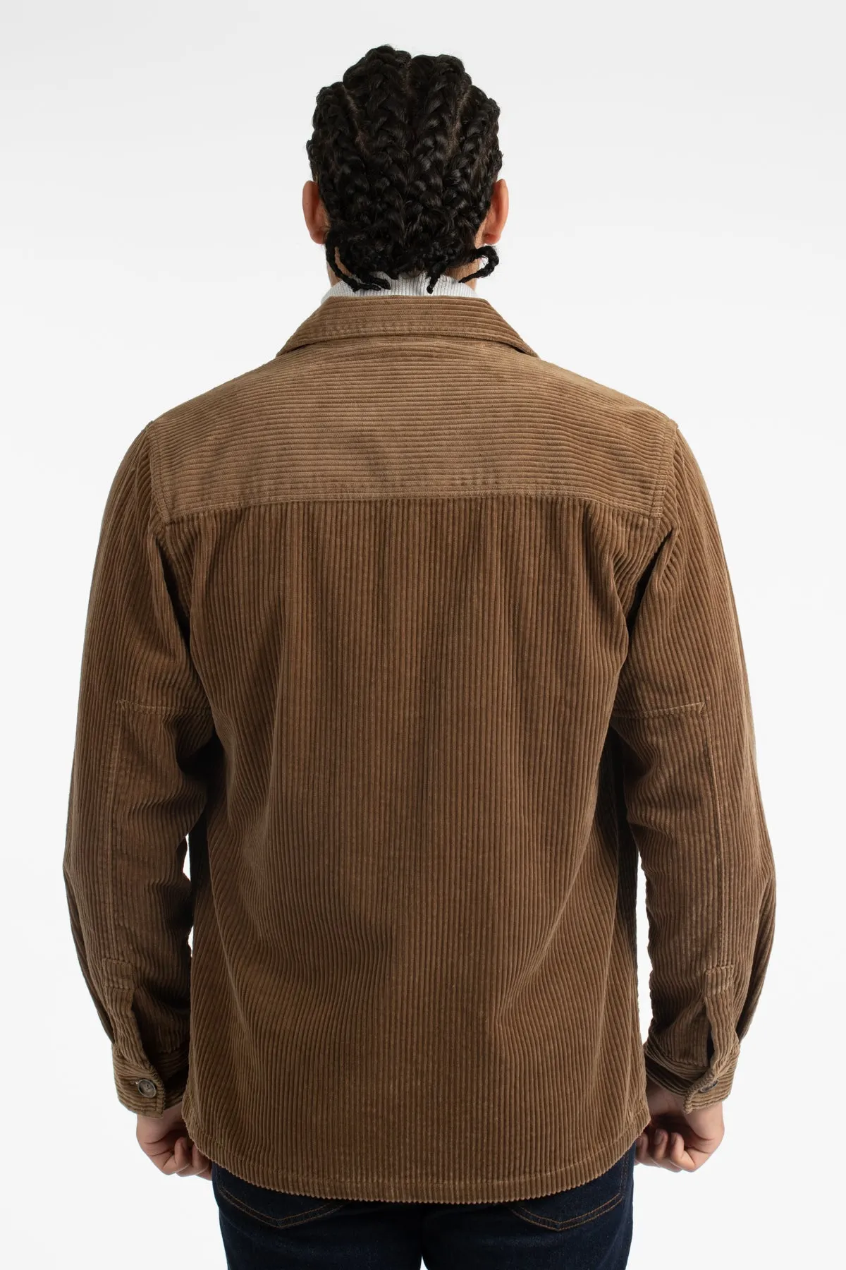 Tobacco Cord Overshirt Jacket