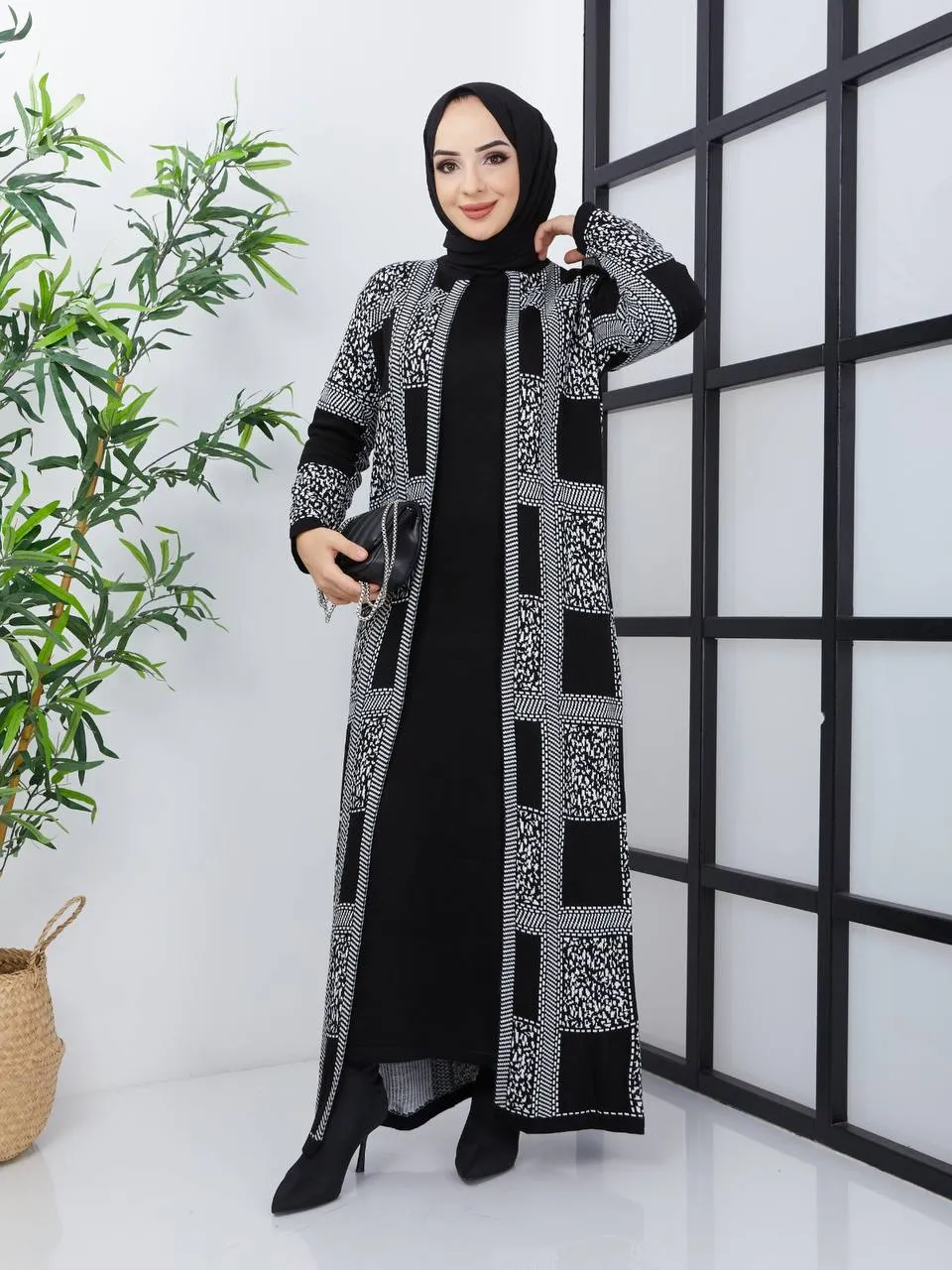 Turkish Long Cardigan Sweater Dress