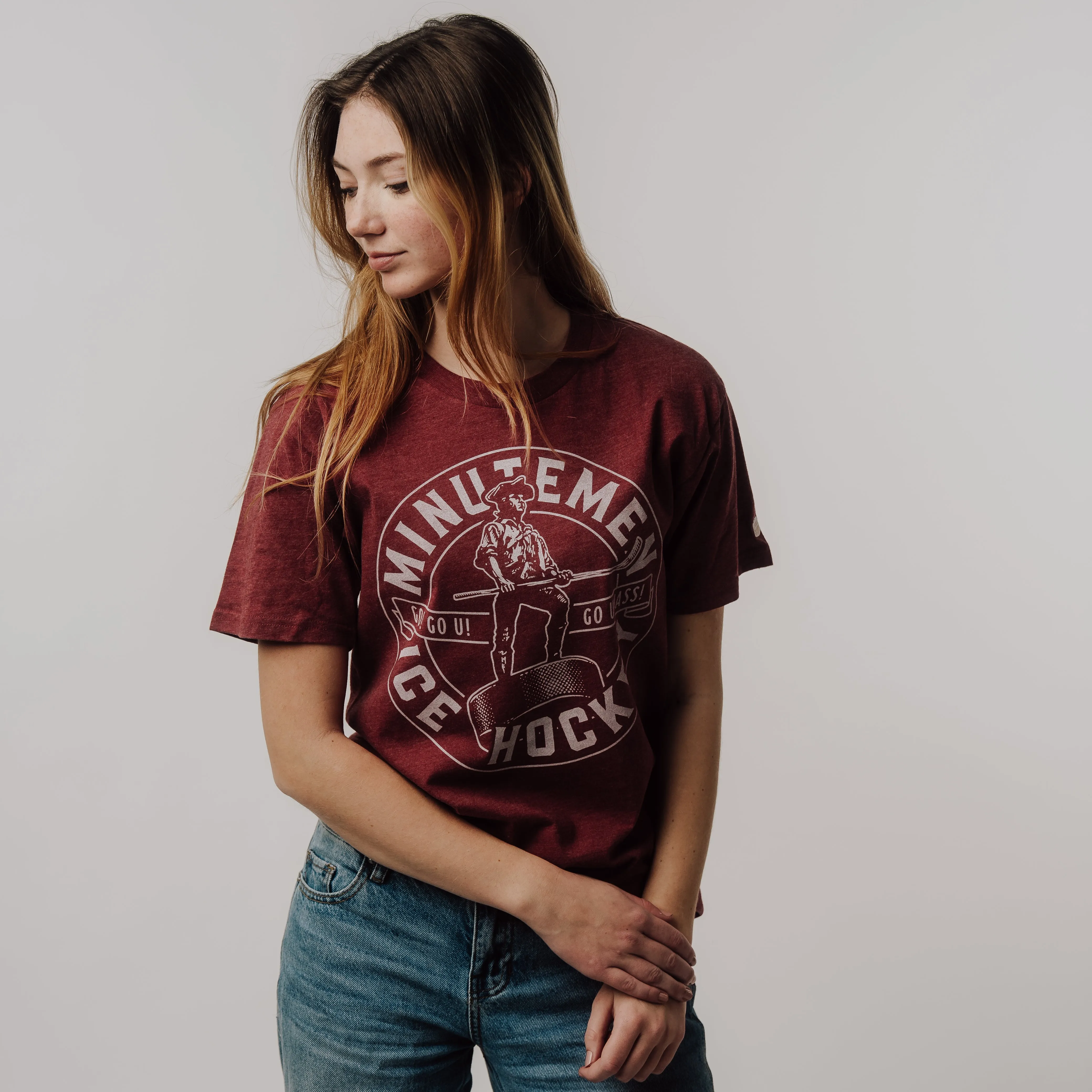 UMass Minutemen Ice Hockey Retro Tee