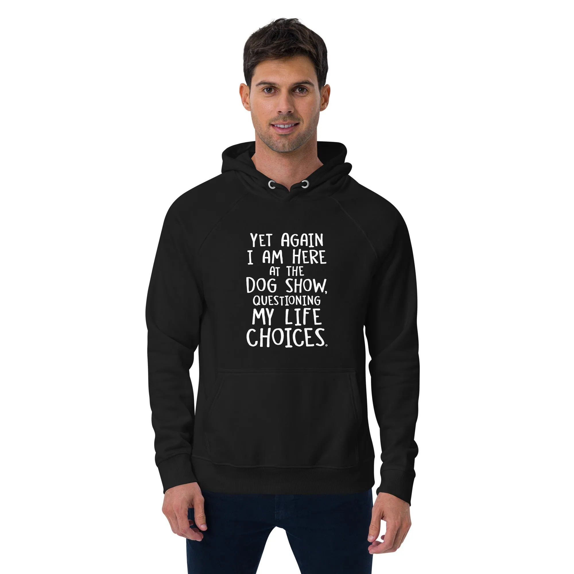 unisex eco raglan hoodie: life choices