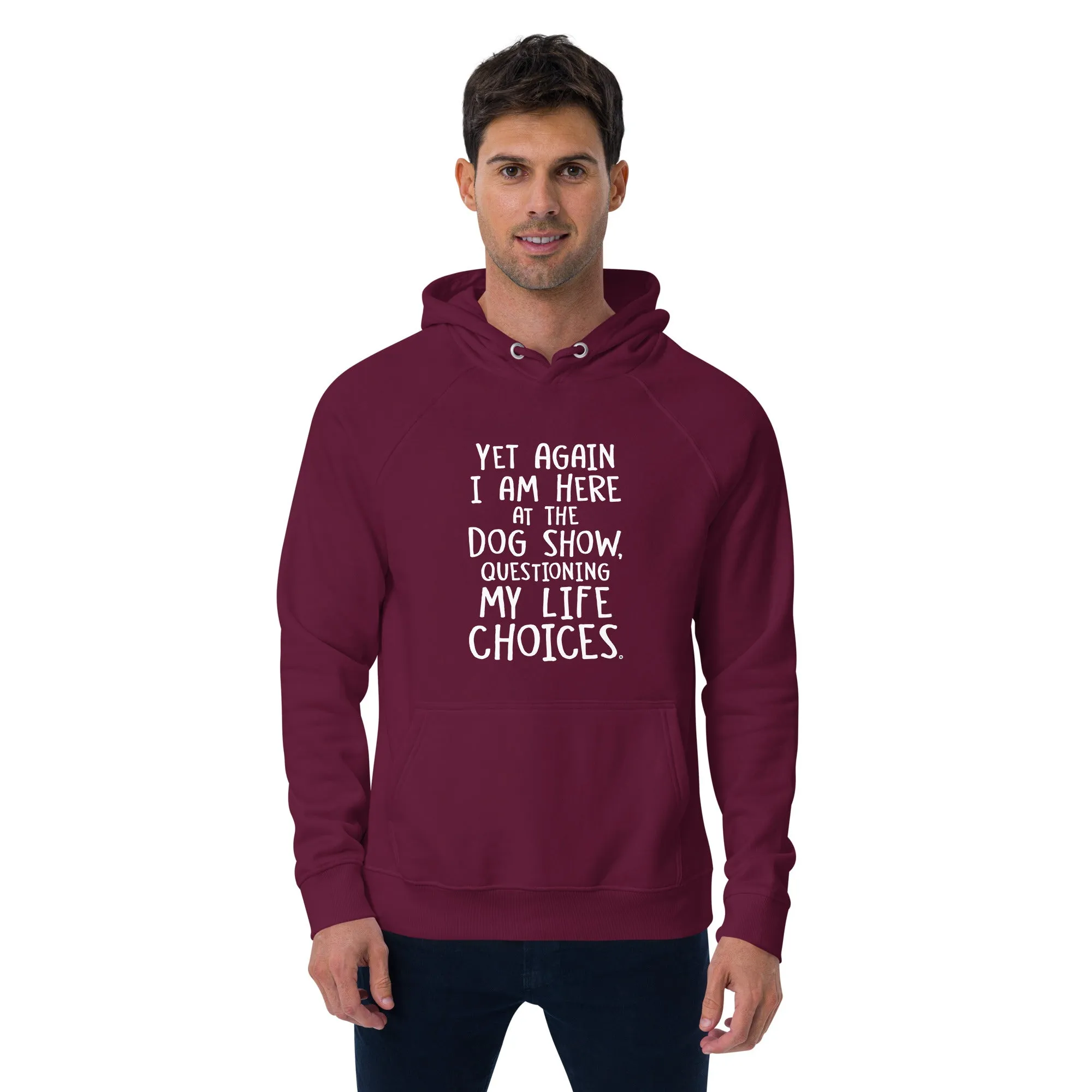 unisex eco raglan hoodie: life choices