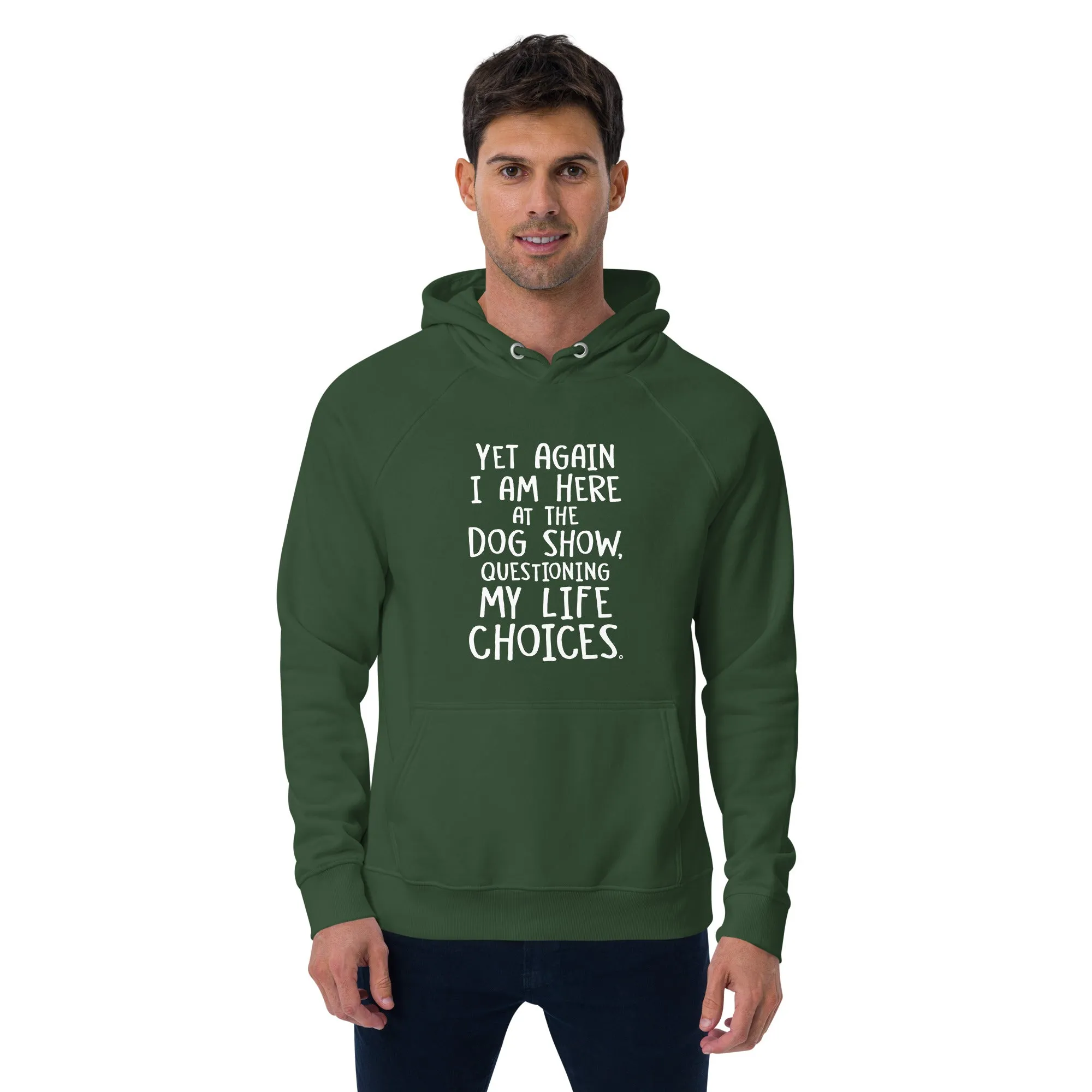 unisex eco raglan hoodie: life choices