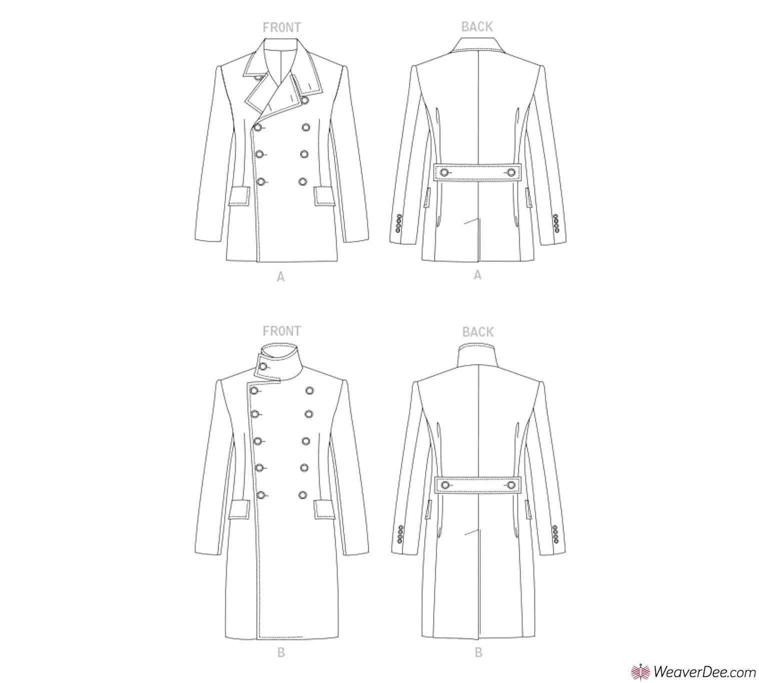 Vogue Pattern V1853 Men's Coat