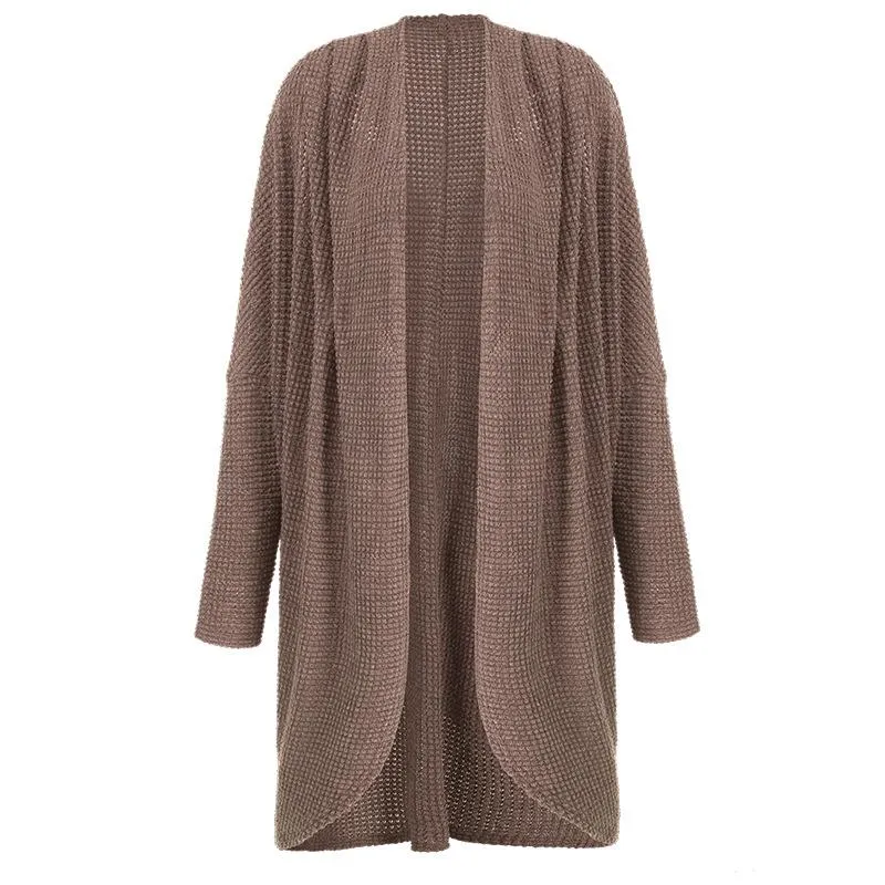 Women's Open Front Knit Cardigan Winter Fall Sweater Long Sleeve Coat