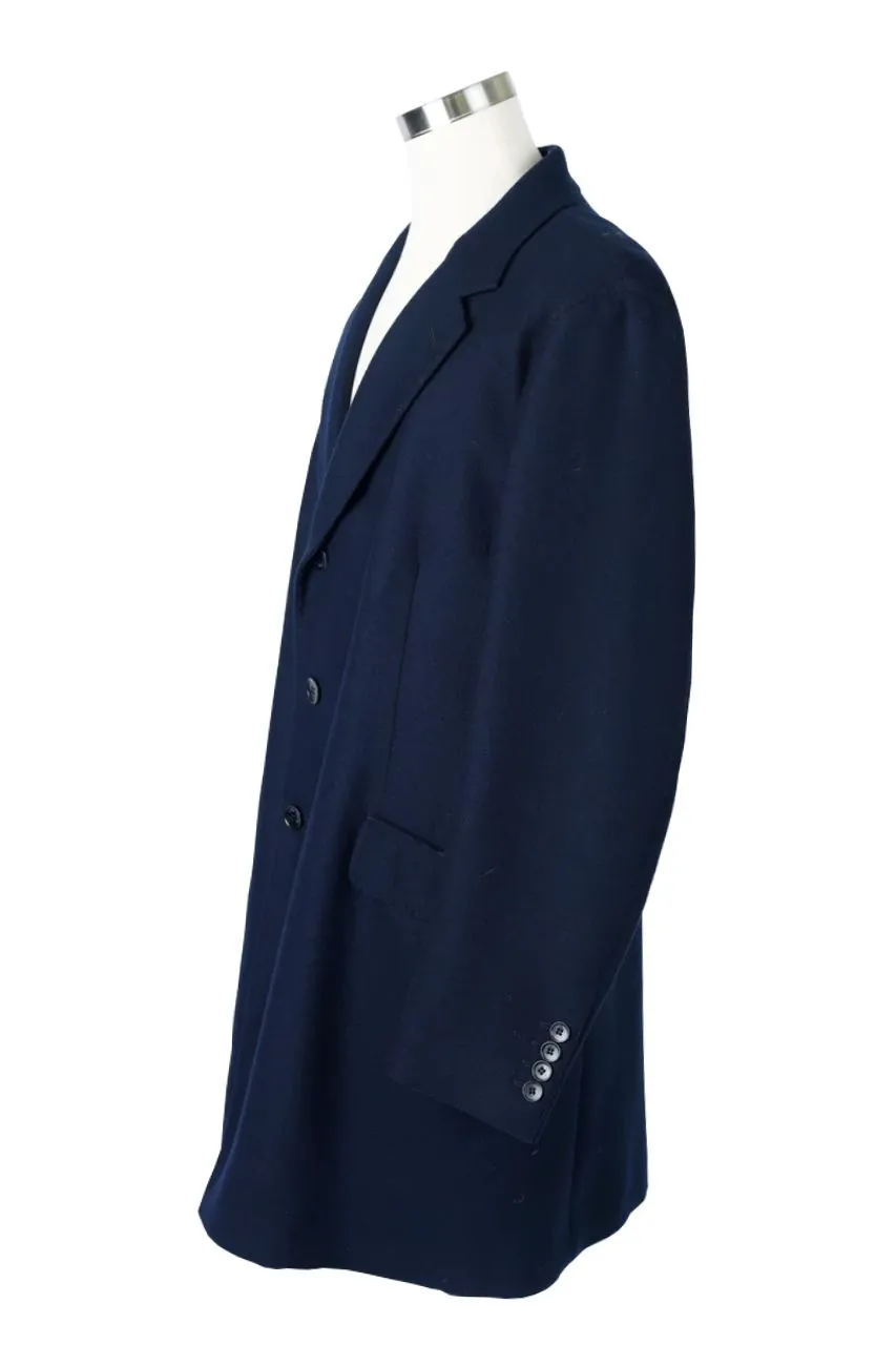 Wool Dress Coat-Navy