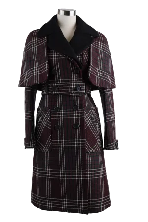 Wool Tweed Double Breasted Dress Coat